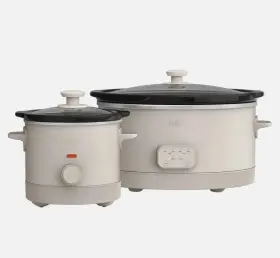 Bella 829486351860 Slow Cooker Set - 6 Quart Is Programmable Up To 10 Hrs Low High And Warm Control