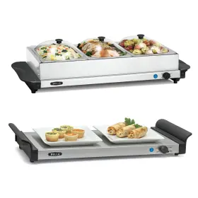B0b136shk8 Bella 4.5 Quart Triple Electric Buffet Server Food Warmer Tray And Slow Cooker