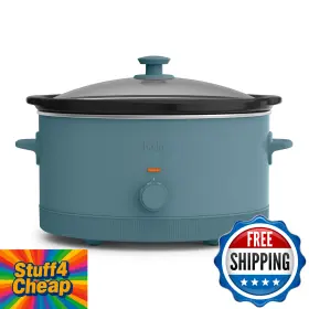 B0czpfgvd6 Bella 6.0 Quart Manual Slow Cooker Ceramic Nonstick Coating 3 Temperature Setting