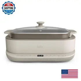 B0fbzkc5mc Bella 6 Quart Multi-cooker Ceramic Nonstick 4-in-1 Sear Saut Steam Slow Coo