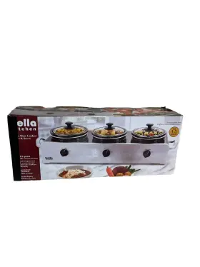 Bla13582 Bella - 3 X 1.5-quart Triple Slow Cooker Stainless Steel/black #2
