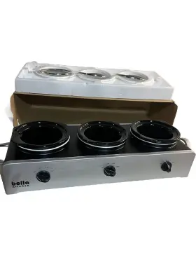 Bla13582 Bella - 3 X 1.5-quart Triple Slow Cooker Stainless Steel/black #3