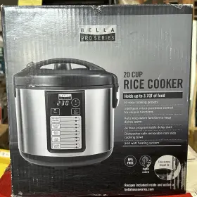 90092 Bella Pro Series 20-cup Rice Cooker Stainless Steel New