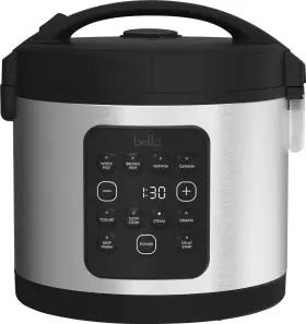 90226 Bella Pro - 20-cup Digital Rice Cooker Stainless Steel