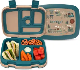 5-compartment Bentgo 810115630555 Kids Prints Leak-proof Bento-style Lunch Trains