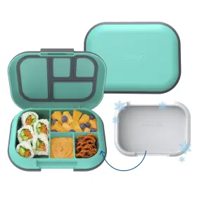 4-compartment Bentgo 817387026895 Chill Kids Leak-proof Lunch Box - Bento Electric Aqua