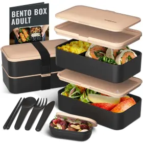 Bh-bb20bf Bentoheaven Premium Bento Box Adult Lunch 40 Oz / 1200 Ml Bingo Flamingo