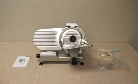 Beswood-250 Beswood 756970538288 10 Inch Premium Chromium-plated Steel Blade Electric Deli Meat Cheese Food Silver