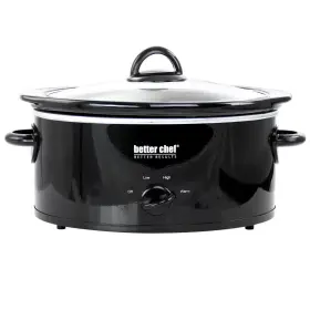 Better Chef 313090667658 3 Quart Oval Slow Cooker With Removable Stoneware Crock In Black