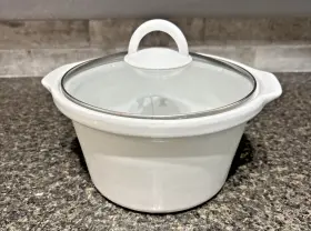 925117971m Better Chef 3 Quart Slow Cooker Replacement Bowl Crock Pot Insert White With Lid