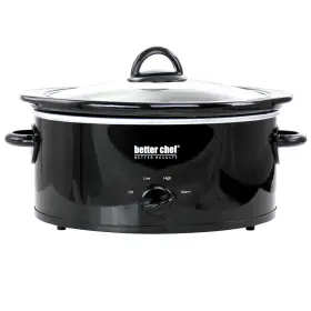 Im-463b Better Chef 3 Quart Oval Slow Cooker With Removable Stoneware Crock In Black
