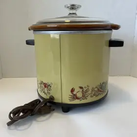 Scc-73r Betty Crocker Vtg G Slow Crock Cooker Pot Abbott Ny Usa Tested Euc Green Crab 4.5 Quart #3 Scc-73r Betty Crocker Vtg G Slow Crock Cooker Pot Abbott Ny Usa Tested Euc Green Crab 4.5 Quart #3