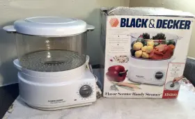 Hs800 Black Decker 050875506152 And Handy Steamer Food Rice Cooker White Clean Tested Works