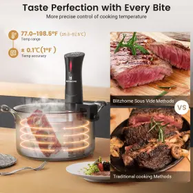 1100w Blitzhome 695845853821 Sous Vide Machine Cooker With Accurate Temperature And Timer #2