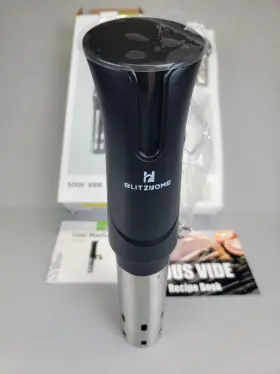 1100w Blitzhome 786194634831 Sous Vide Cooker Wifi App Recipe Book Included Blk Silver