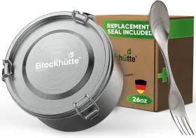 Bh0029 Blockh Tte Stainless Steel Food Containers 26oz Leakproof Metal Silver