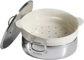 137680 Bloomhouse Oprahs Favorite Things - 6- Quart Triply Everyday Pan Stainless Steel And Cream