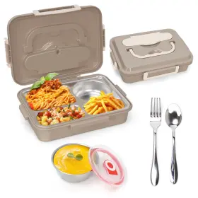Bonjoli 762849223230 Agndtxr 304 Stainless Steel Insulated Lunch Box Sealed Leak-proof Adult Men 1