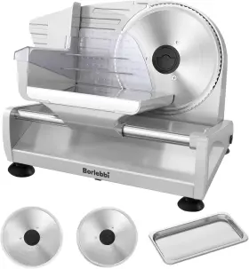 Sl-5186d12c Borlebbi Meat Slicer 200w Machine For Home Dc Motor Quiet Deli Silver