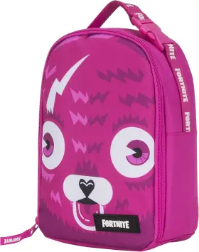 Fn1038 Brand Fortnite Pink Nylon Meal Holder With Custom Webbing Handle And Moled Rubber
