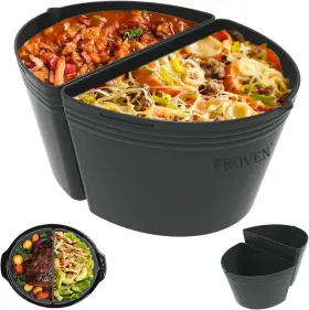 Branded 676737948290 Slow Cooker Divider 4-5 Quart Compatible For Crock Pot Oval Shape Reusable Co