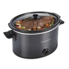 33191g Brands Large 10 Quart Slow Cooker Removable Crock Pot Dishwasher Safe Folding Handles