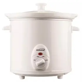Brentwood 313035196182 3 Quart White Stainless Steel Slow Cooker