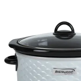 Sc-140w Brentwood 812330023549 Slow Cooker Scallop Pattern 4.5 Quart White #3