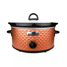 Brentwood Appliances 313086946989 Diamond 3.5 Quart Copper Slow Cooker With Tempered Glass Lid