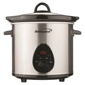 B0087felak Brentwood Sc-130s Slow Cooker Stainless Steel Body 3-quart