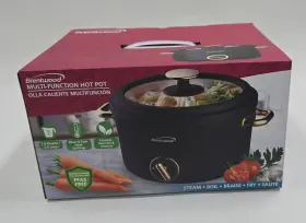 Hp-3250bk Brentwood 700-watt 2.6- Quart Multi-function Electric Hot Pot Steam Boil Braise Fry Saute