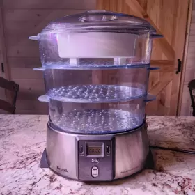 Bfs600xl Breville Healthsmart Food Steamer Model Digital Display Stackable Trays #2
