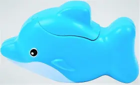 16779 Brite Concepts Dolphin Snack Box Plastic 1-pack Blue