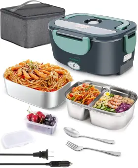 Container1 Buddew Yy-3066 Electric Lunch Box For Adults 80w Heated Green-dual