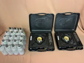 Bdz-155-a Candel Lamp Cassette Cookers Model Qty 2 With 19 New Cans Of Butane