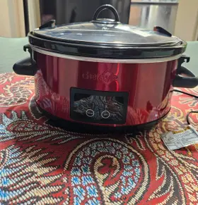 Yd-7000r-pf-l Chef Style 7 Quart Programmable Slow Cooker. Beautiful Luminescent Red