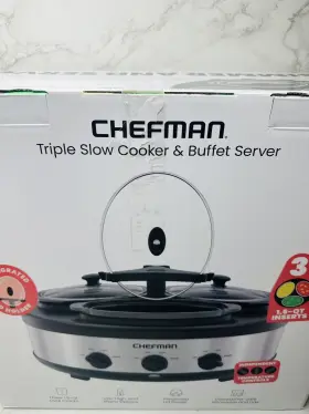 Chefman 856432005973 Triple Slow Cooker And Buffet Server #3