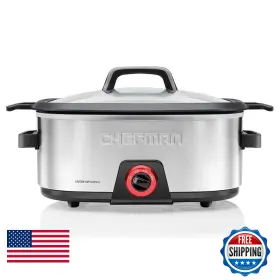 Chefman B08wjhf1nz 6-quart Slow Cooker Electric Countertop Cooking Stovetop Oven-safe