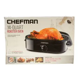 Rj15-14-cl Chefman 14 Quart Electric Roaster Oven With Slow Cooker Function - Black Rj15-14-cl Chefman 14 Quart Electric Roaster Oven With Slow Cooker Function - Black
