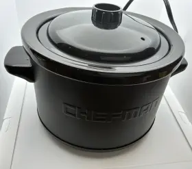 Rj15-15-opp-blk Chefman Mini Slow Cooker 1.5 Quart Black New Open Box Tested Works