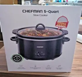 Rj15-5-m-v3 Chefman 5 Quart Slow Cooker Crock Pot Nib New Rj15-5-m-v3 Chefman 5 Quart Slow Cooker Crock Pot Nib New