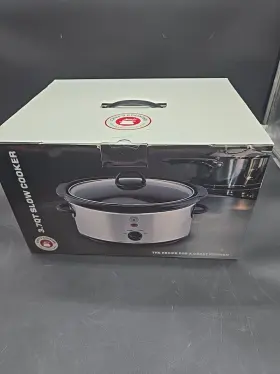 Cc-1064-snsl Chefs Chef S Counter Slow Cooker 3.7 Quart Glass Lid Adjustable Heat New In The Box