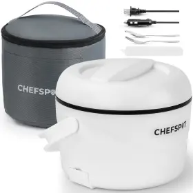 Chefspot 850042220313 Electric Lunch Box 37oz Portable Food 37 Ounces Arctic White