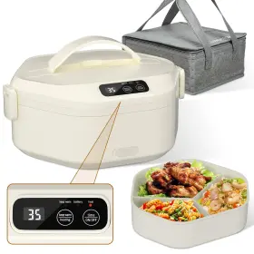 Jrh100 Chloraeon Cordless Electric Lunch Box 1l Heated Large Off -white