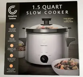 Cc-1500-sl Complete Cuisine 1.5 Quart Slow Cooker By Stoneware Insert New In Box