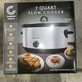 Cc-sl-7000-ss Complete Cuisine 7 Quart Slow Cooker With Stoneware Insert Stainless Steel