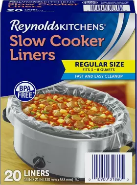 G20726 Consumer Products Kitchens Slow Cooker Liners Regular Fits 3-8 Quarts 20 Count G20726 Consumer Products Kitchens Slow Cooker Liners Regular Fits 3-8 Quarts 20 Count