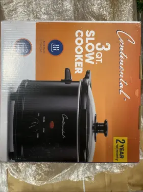 4735671 Continental Slow Cooker - 3 Quart Free Shipping 4735671 Continental Slow Cooker - 3 Quart Free Shipping