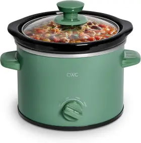 Cook With Color 729016721623 2 Quart Mini Electric Round Slow Cooker - Quarts Dark Sage