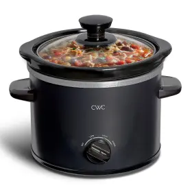 Wsc1-blk Cook With Color 2 Quart Mini Electric Round Slow Cooker Adjustable Settings Removable Black